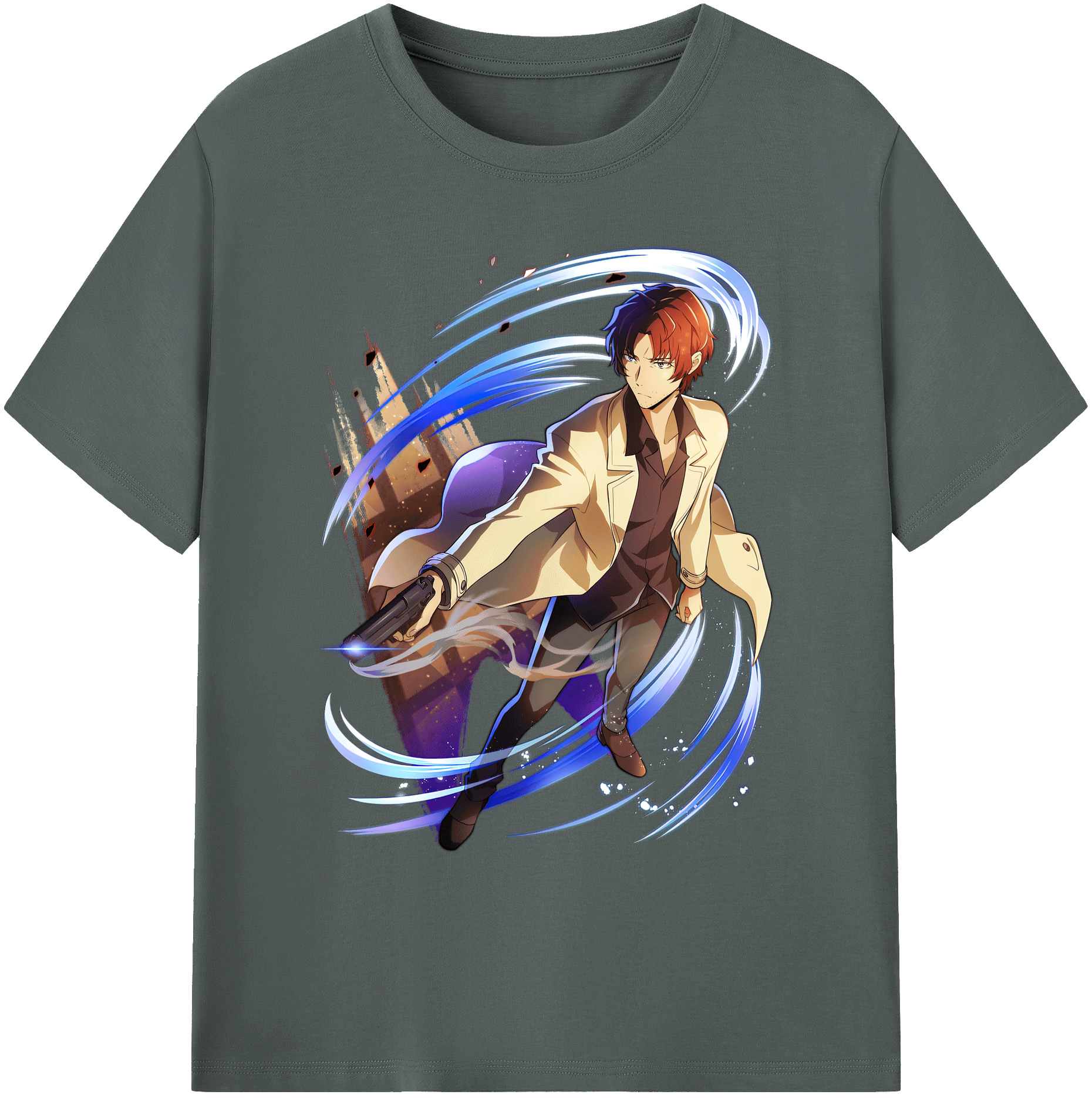 （画像用） 文豪ストレイドッグス Bungo Stray Dogs 綿100％ メンズ半袖Tシャツ｜肌触りやわらか＆通気性